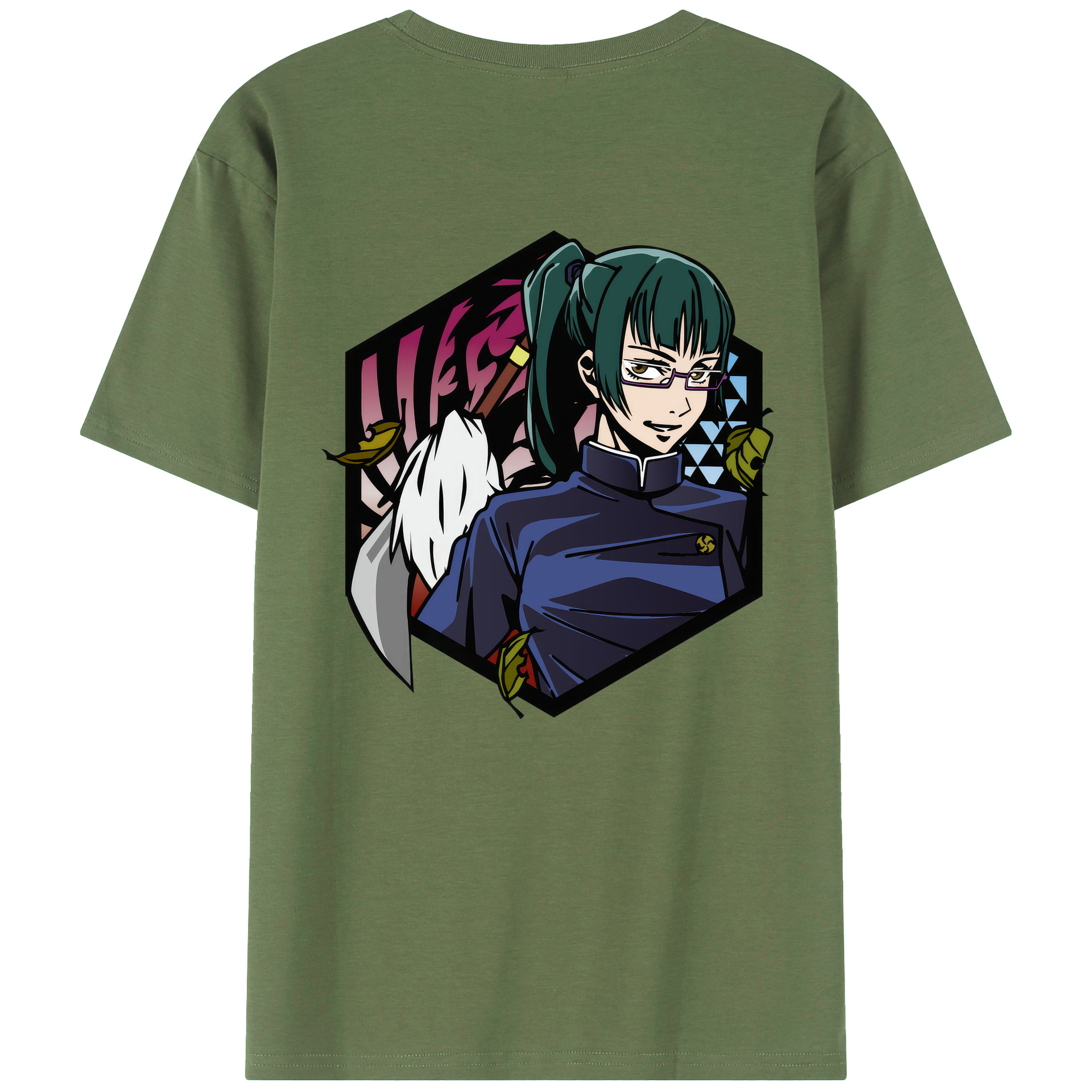 （画像用） 呪術廻戦 Jujutsu Kaisen 綿100％ メンズ半袖Tシャツ（バックプリント） 通気性